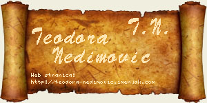 Teodora Nedimović vizit kartica